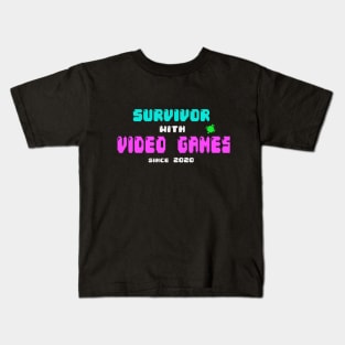 Survivor With Video Games In Quarantine Kids T-Shirt